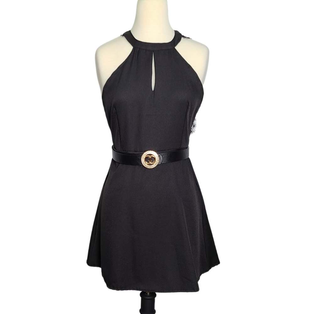 Black mini dress